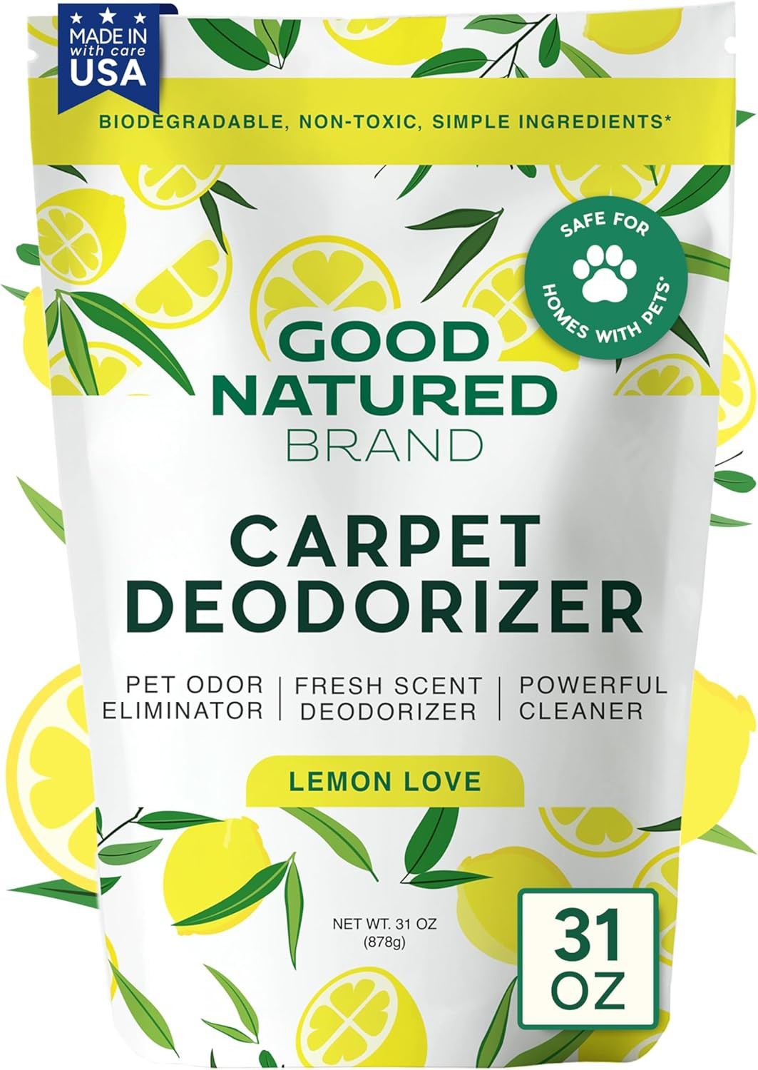 Good Natured Brand | Carpet Deodorizer & Freshener Powder | 31 Oz Pet Odor Elimi