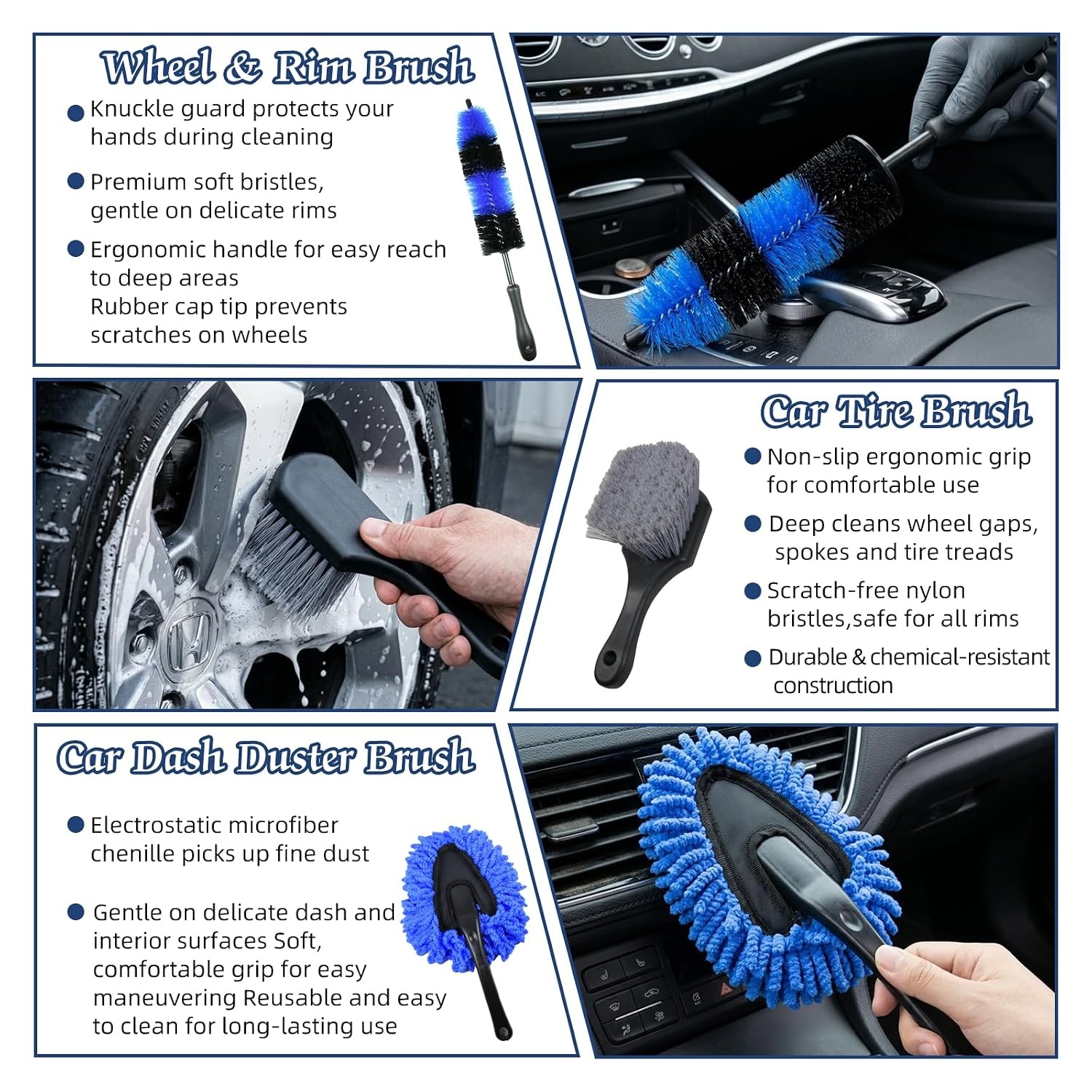 Car Detailing Kit Car Wash Cleaning Tools Brushes Supplies Cleaning Kit