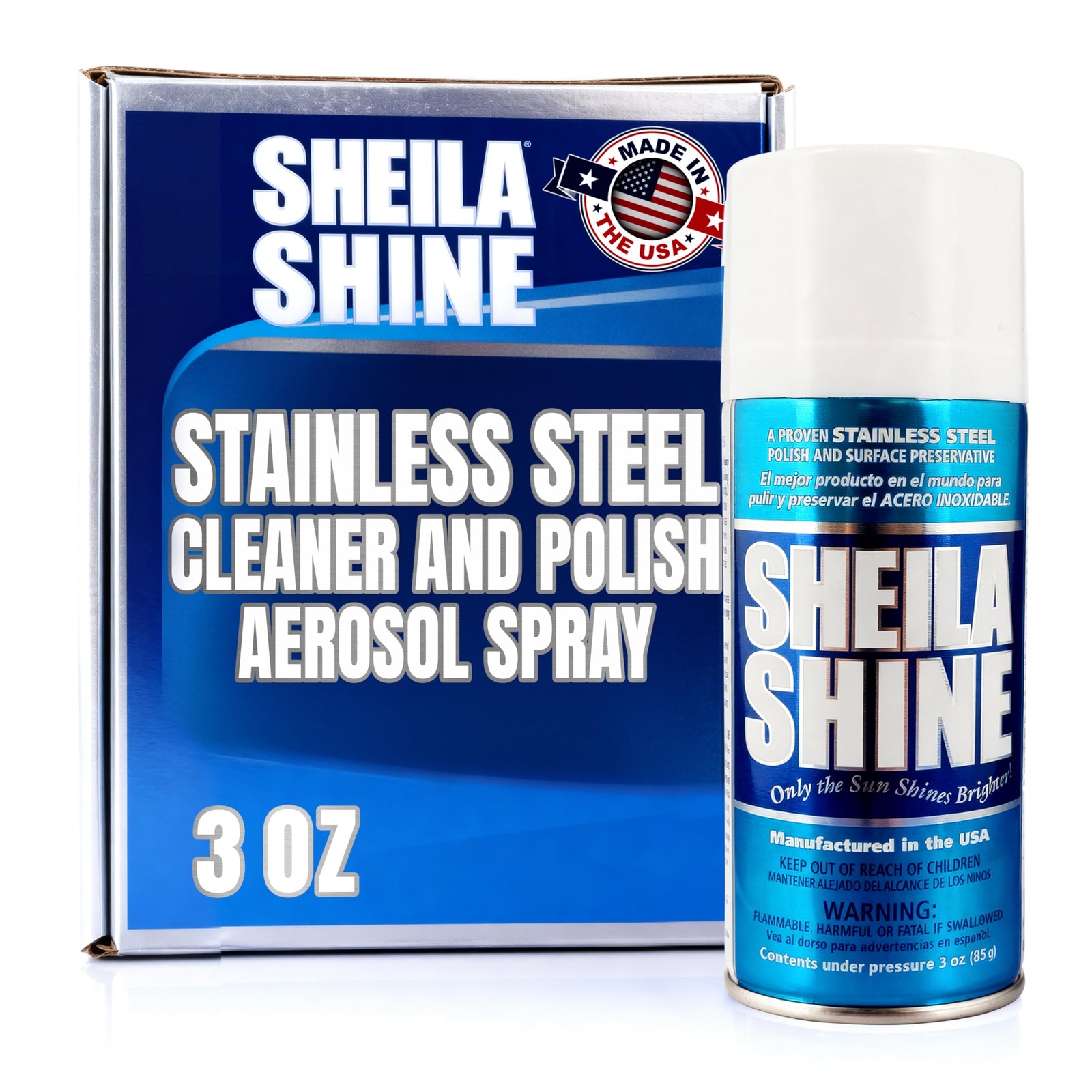 Sheila Shine 3oz Stainless Steel Cleaner and Polish – Cleans, Polishes & Prot…