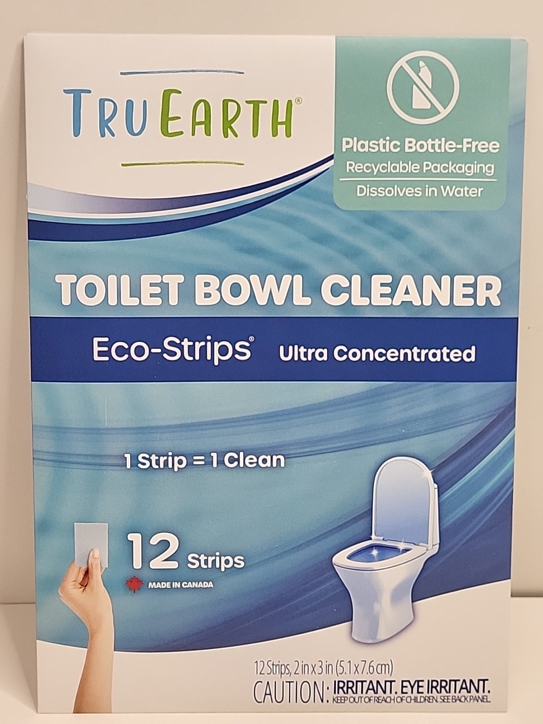 Tru Earth Toilet Bowl Cleaner 12 Eco-Strips Ultra Concentrated Septic-Safe NEW