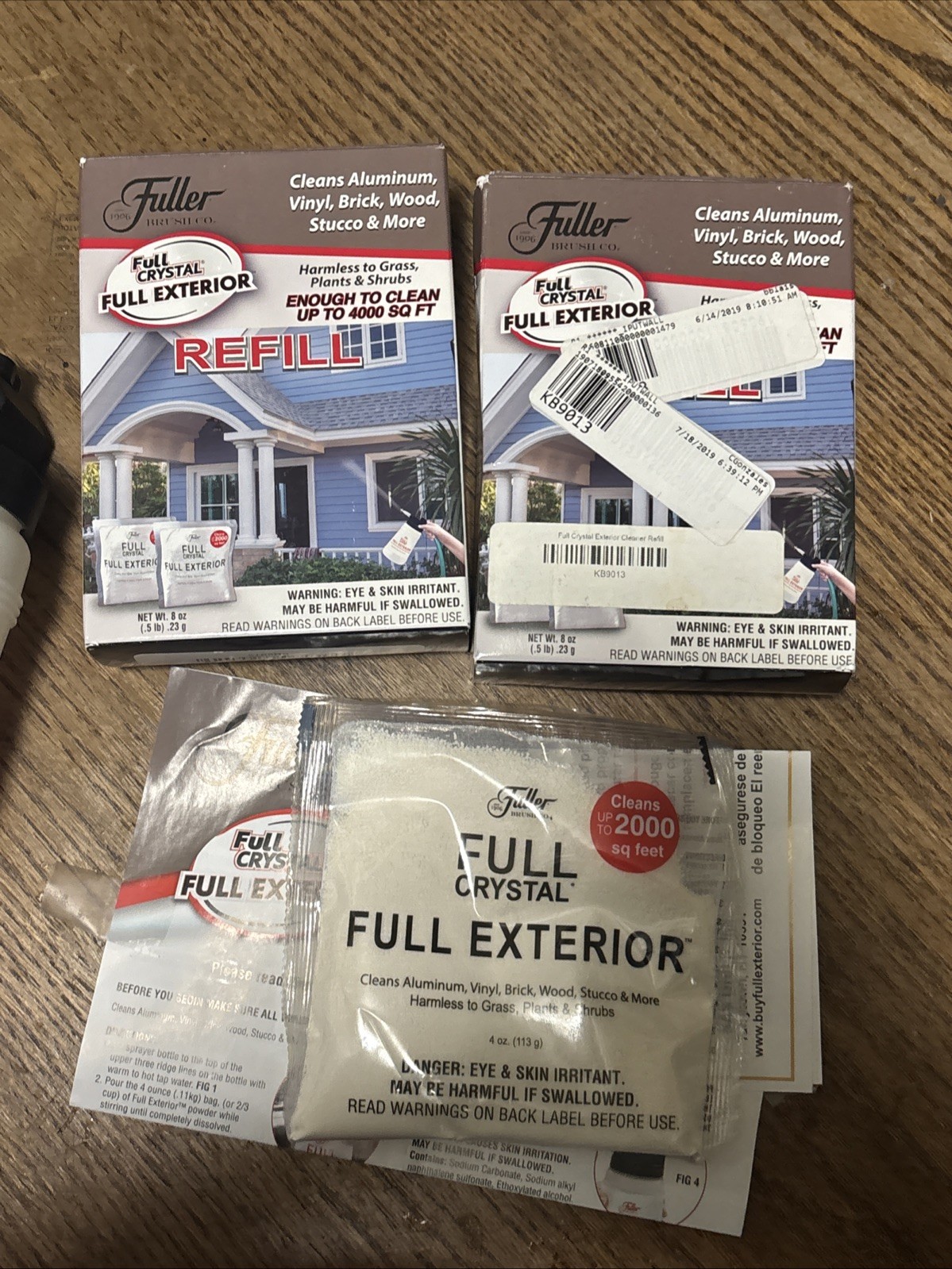 Fuller Brush Full Crystal Exterior Kit Alum Vinyl Brick Wood Stucco 2 Refills
