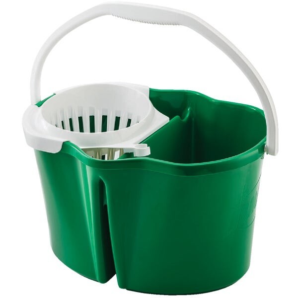 (1)-Libman 4 Gal. Green Clean & Rinse Bucket with Wringer Model: 2112