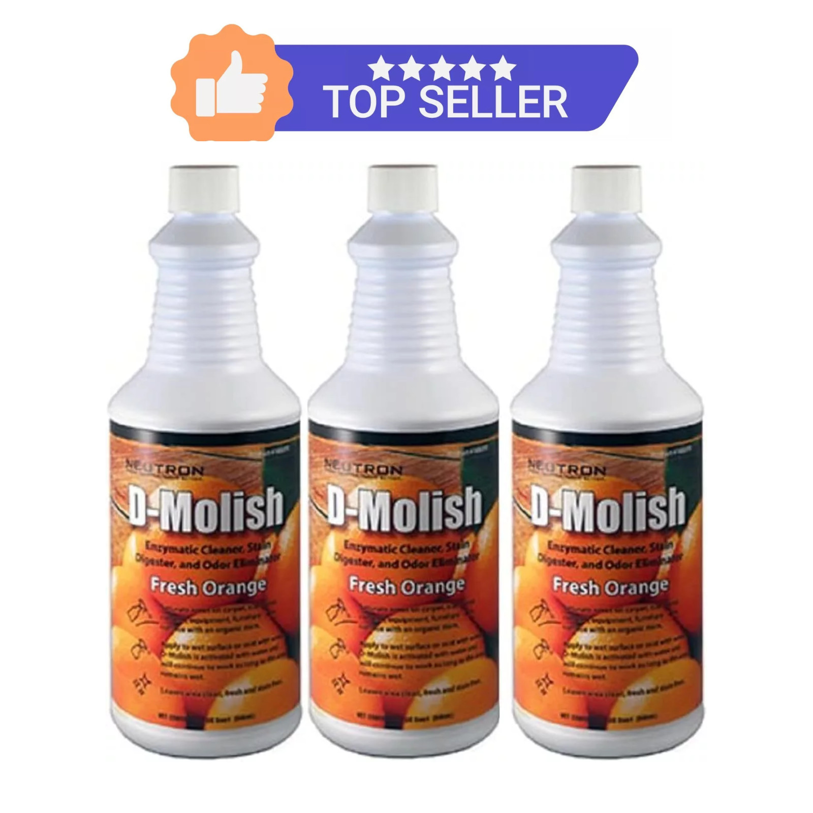 D-Molish Organic Enzymatic Digester & Deodorizer Spray Quart Fresh Orange Scent