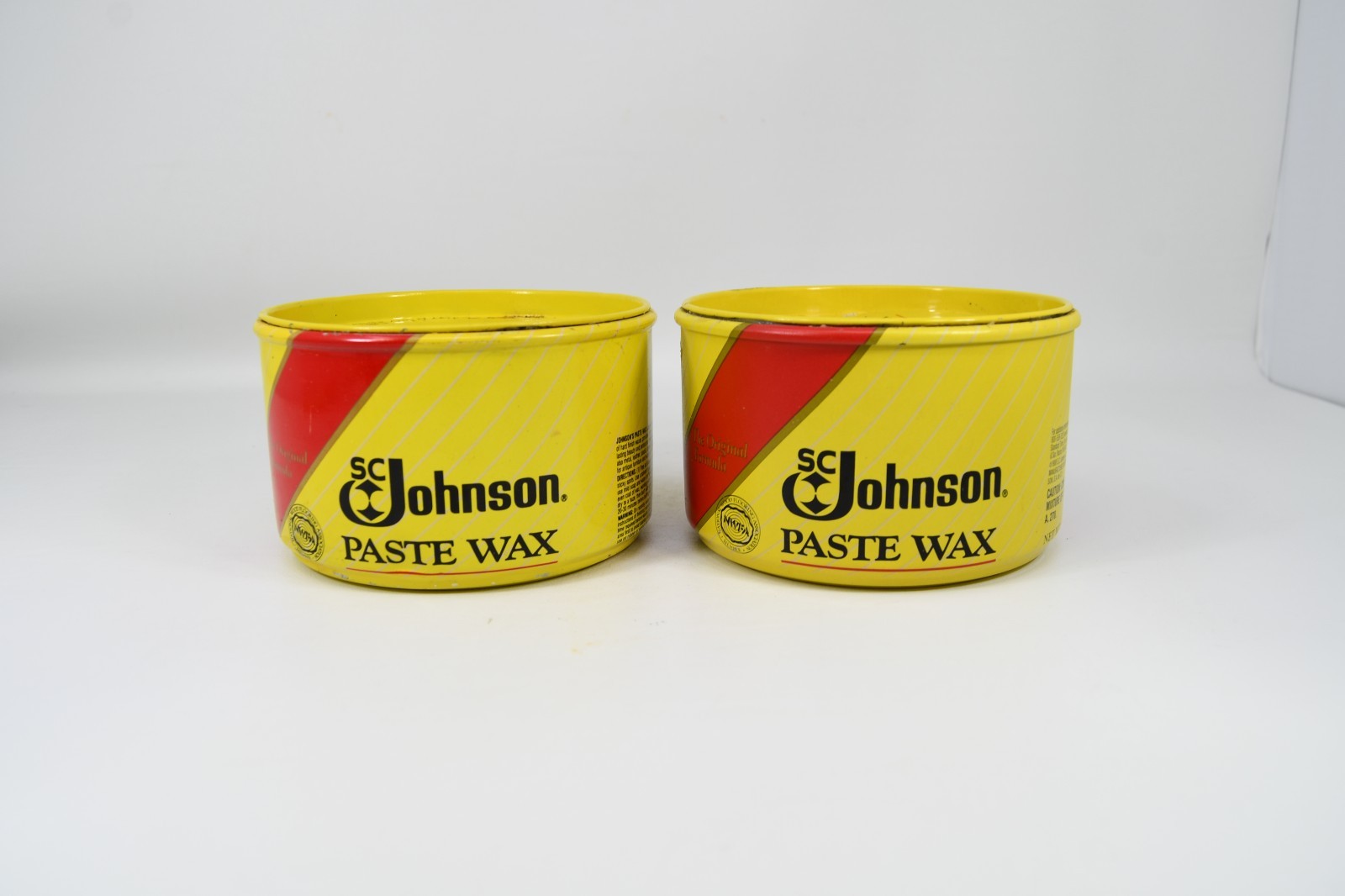 SC Johnson Paste Wax Discontinued Original Formula 2 Used Half Empty Cans