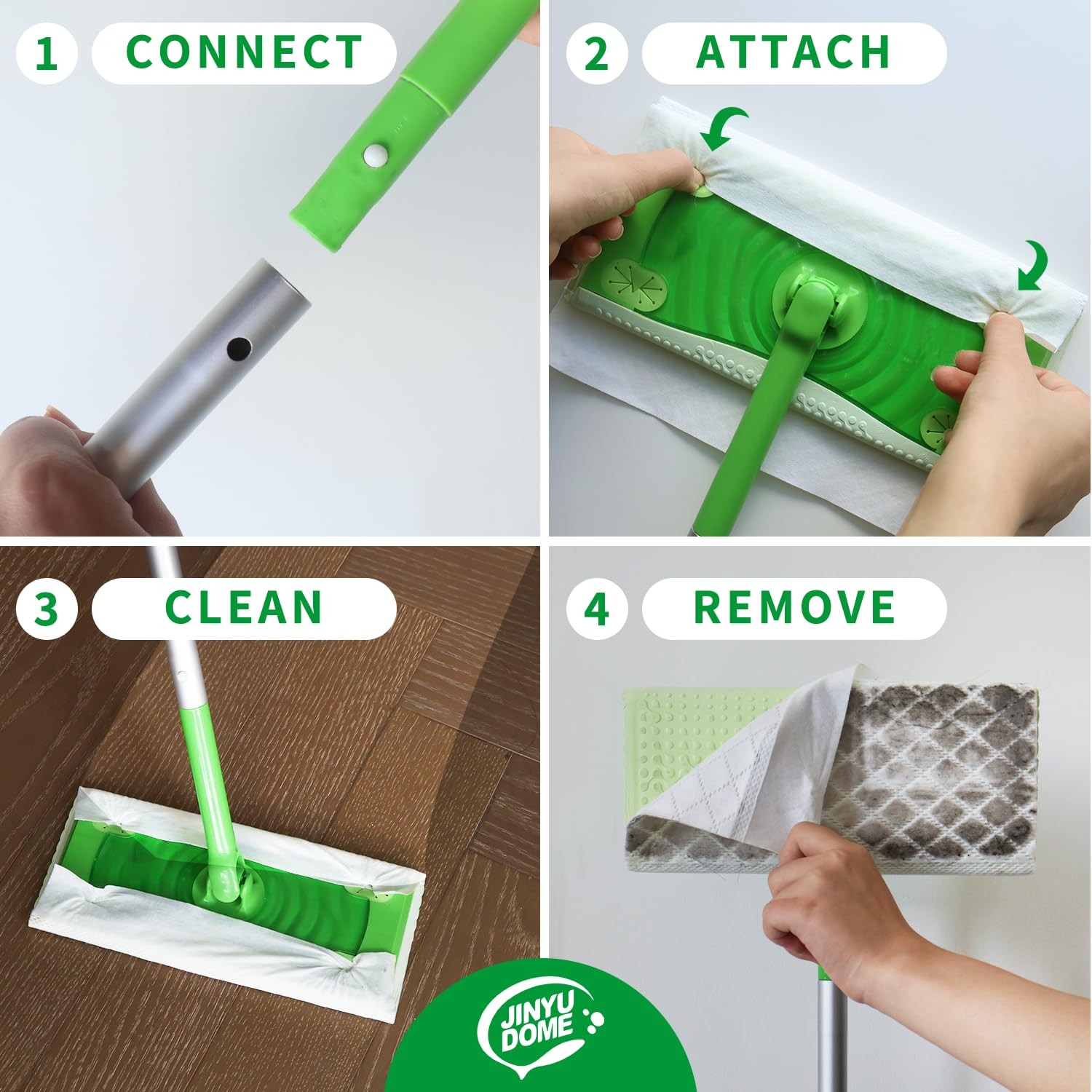 Dry Sweeping Cloths, 60pcs, 8.2 x 11in Disposable Mop Pad Refills, Sweeper Di…