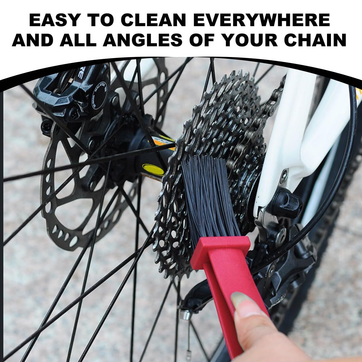 2 Pcs Bike Motorcycle Chain Washer Chain Gear Scrubber Dirt Remover Brushes