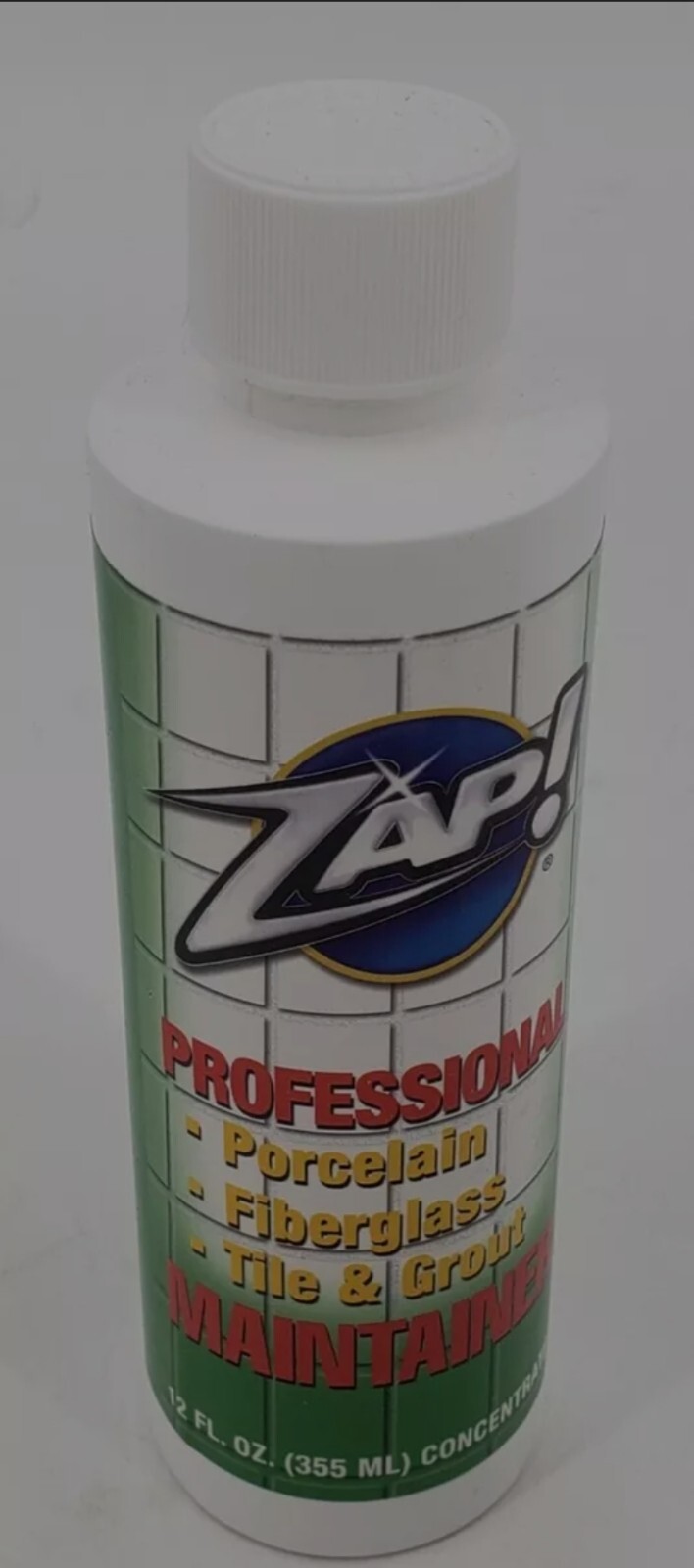NEW ZAP! Professional Maintainer Tile & Grout Cleaner 12 Ounces – Lot of 3