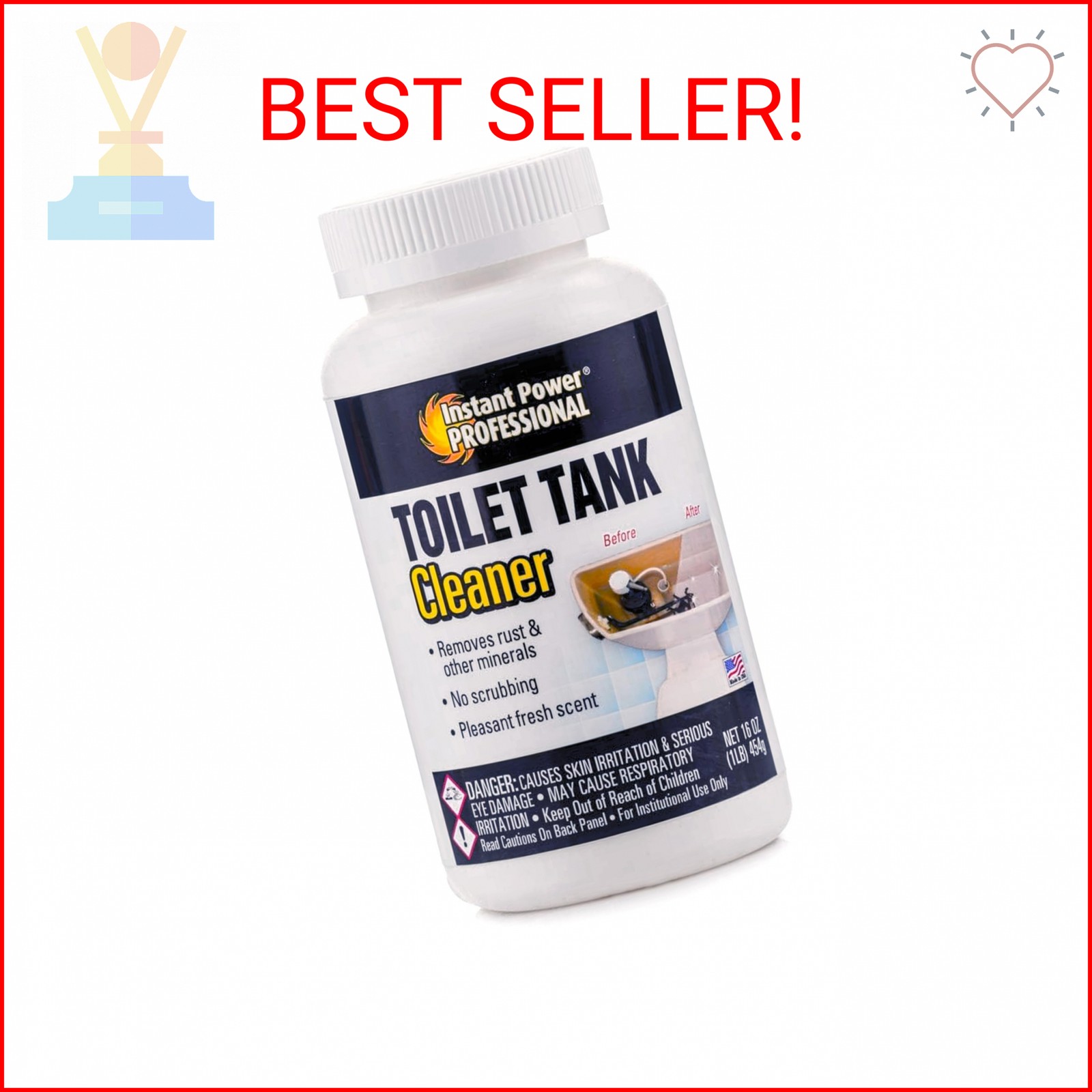 Instant Power Professional Toilet Tank Cleaner – Bathroom Toilet Cleaning Powder