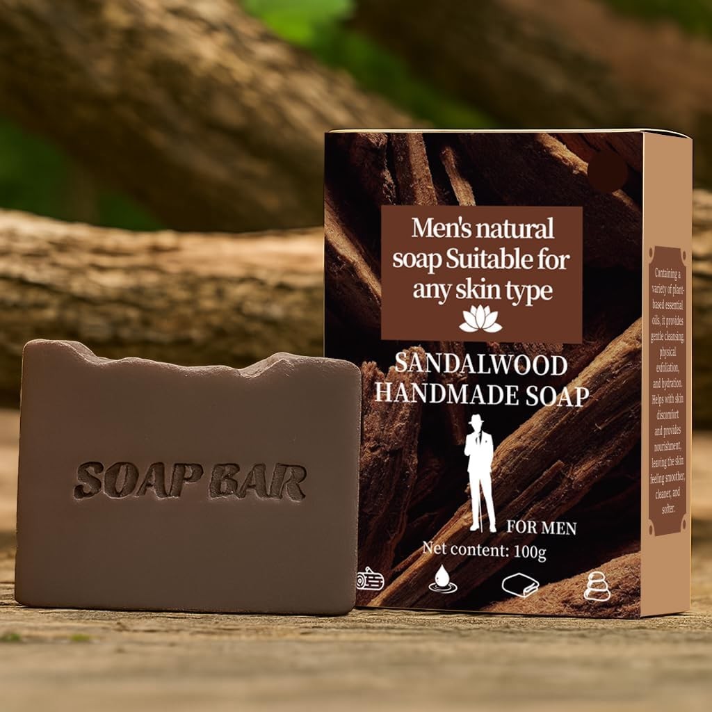 Natural Soap for Men, Soap Bar with ential Oils, Cold Pred Bar Soap