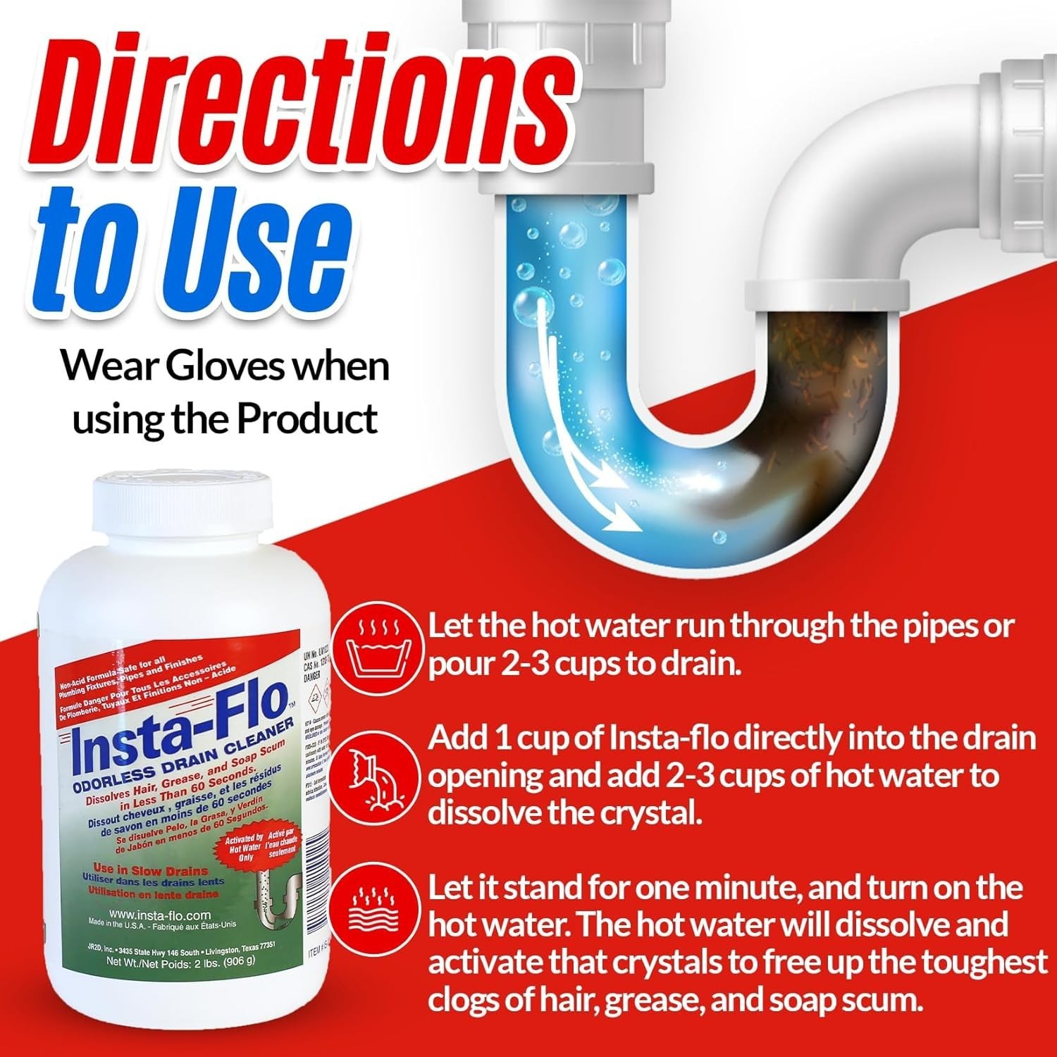 Thrift Marketing 2LB Insta Drain Cleaner