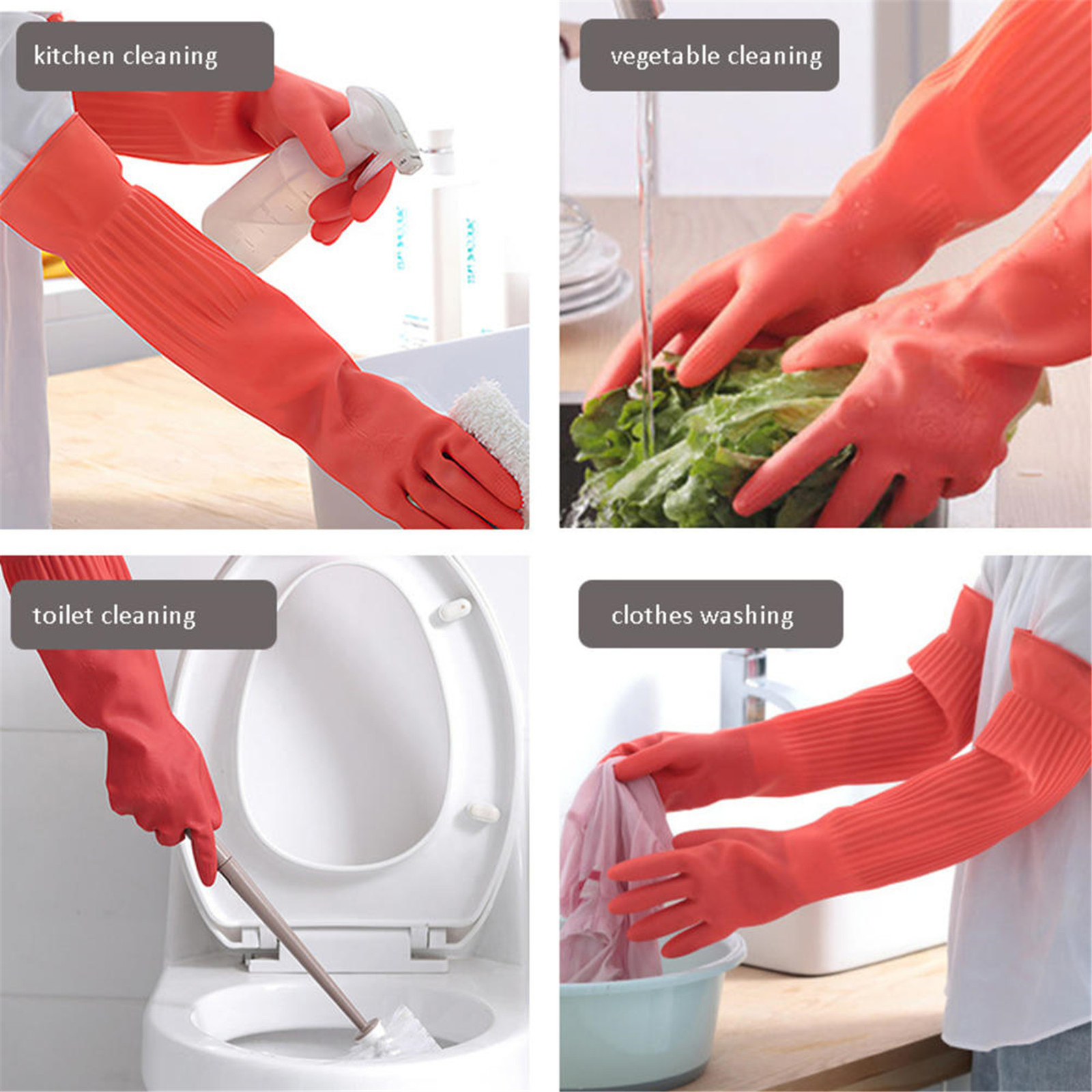 Latex Long Gloves Aquarium Fish Tank Industrial Thick Gauntlets 45/56cm