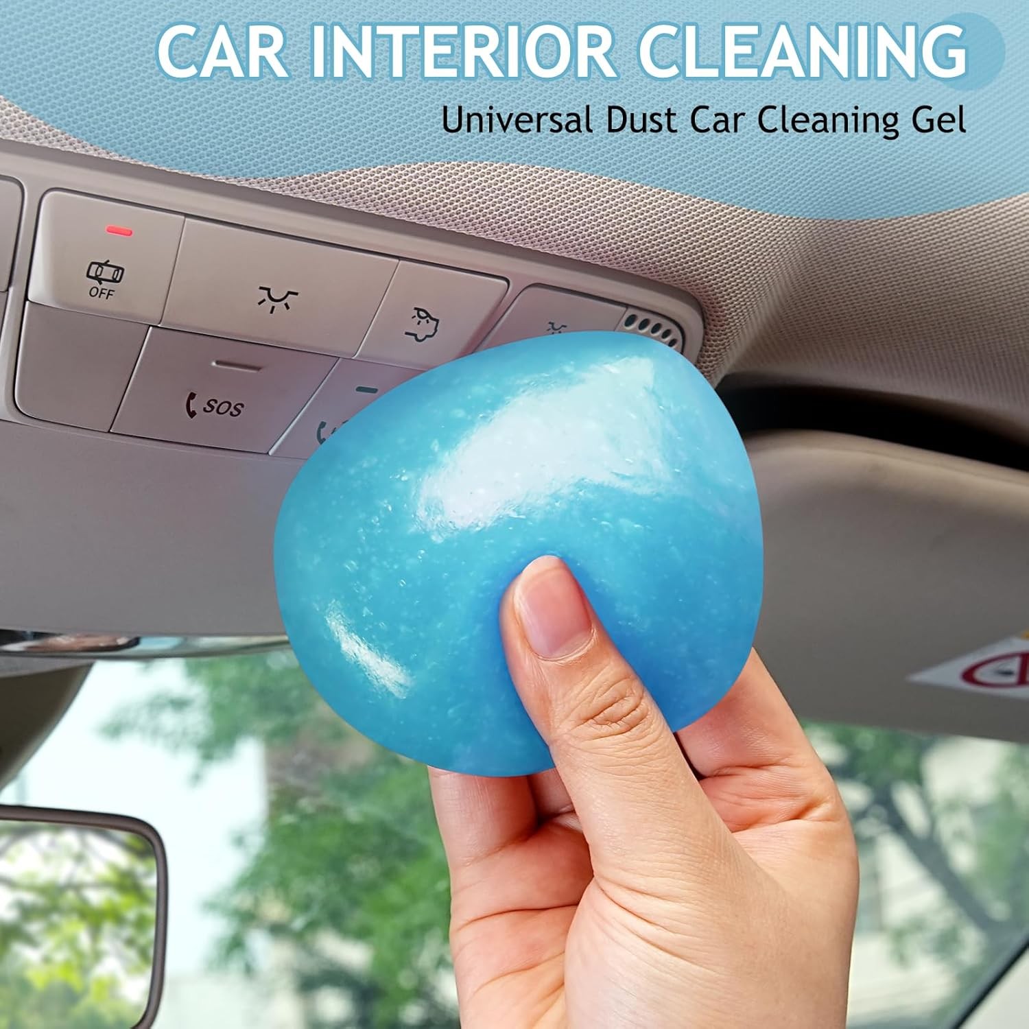 Car Cleaning Gel Cleaning Putty Interior Cleaner Slime Detai Color: Light Blue