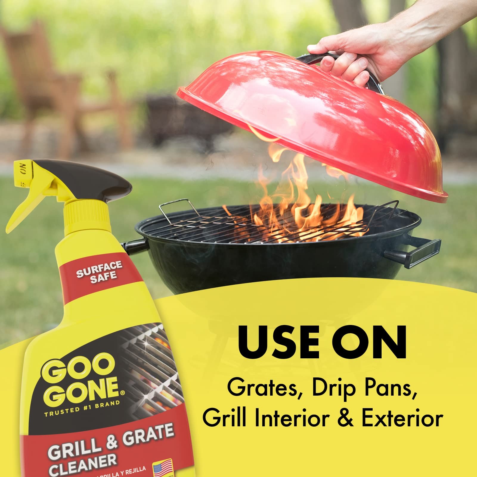 Goo Gone Grill and Grate Cleaner Spray (2 Pack) Cleans 24 Fl Oz (Pack of 2)