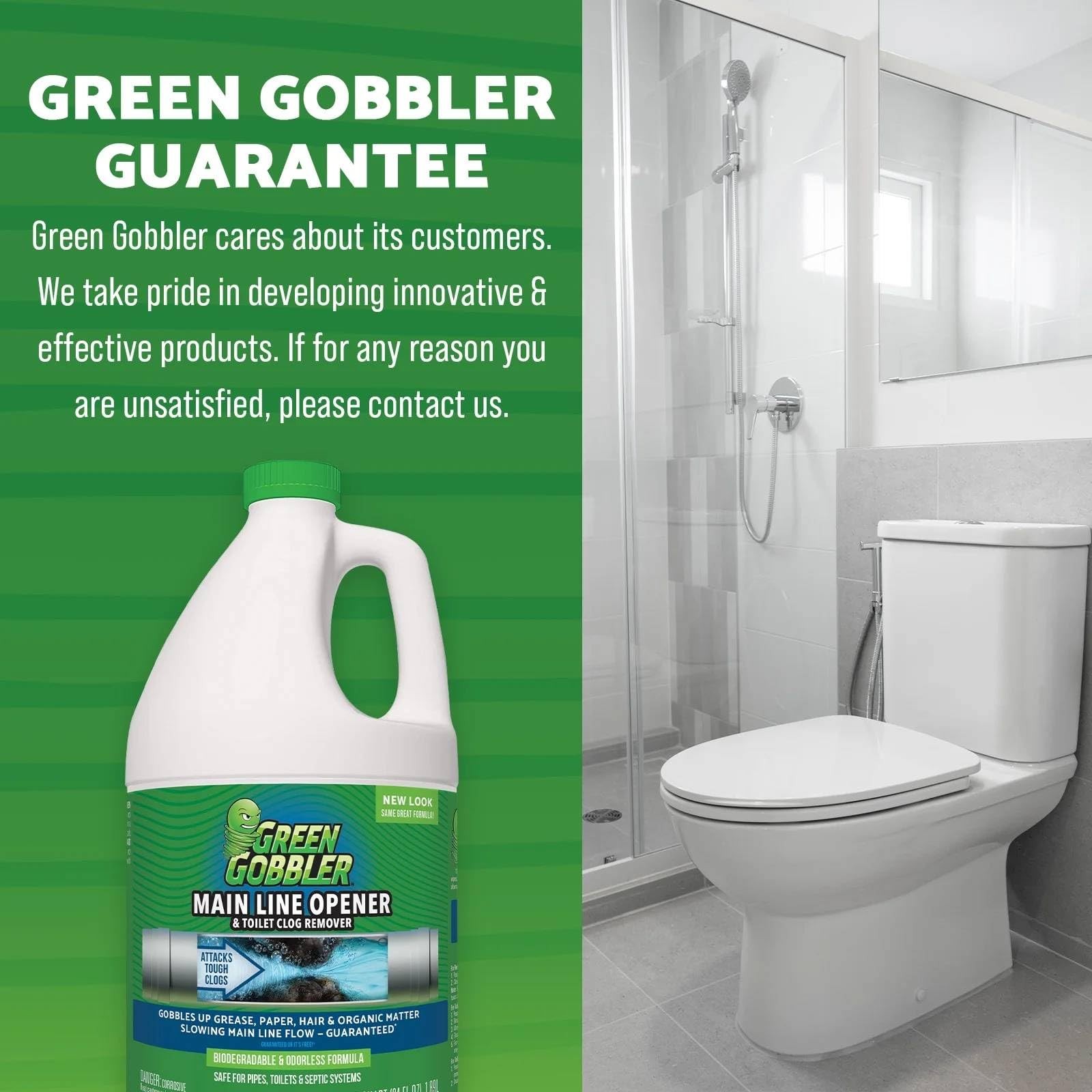 Green Gobbler Ultimate Main Drain Opener Drain cleaner Hair Clog 64 fl. oz.