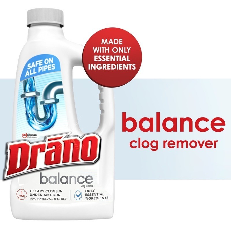 Non-Corrosive Drain Cleaner Gel Unclogs Pipes Fast Odor Removal Safe All Drains