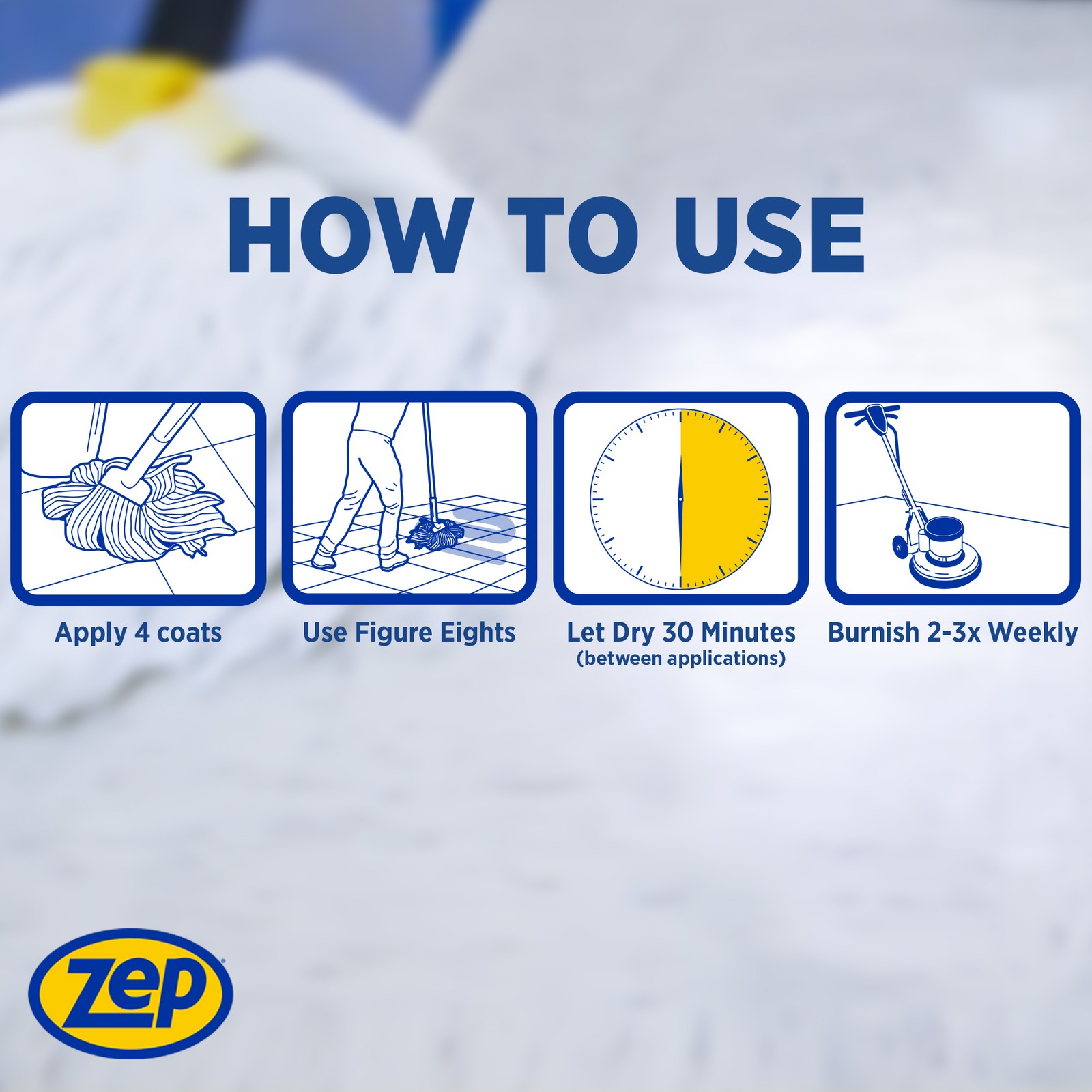 Zep Wet Look Floor Polish – 1 Gallon (Case of 2) ECZUWLFF1282 – Long Lasting