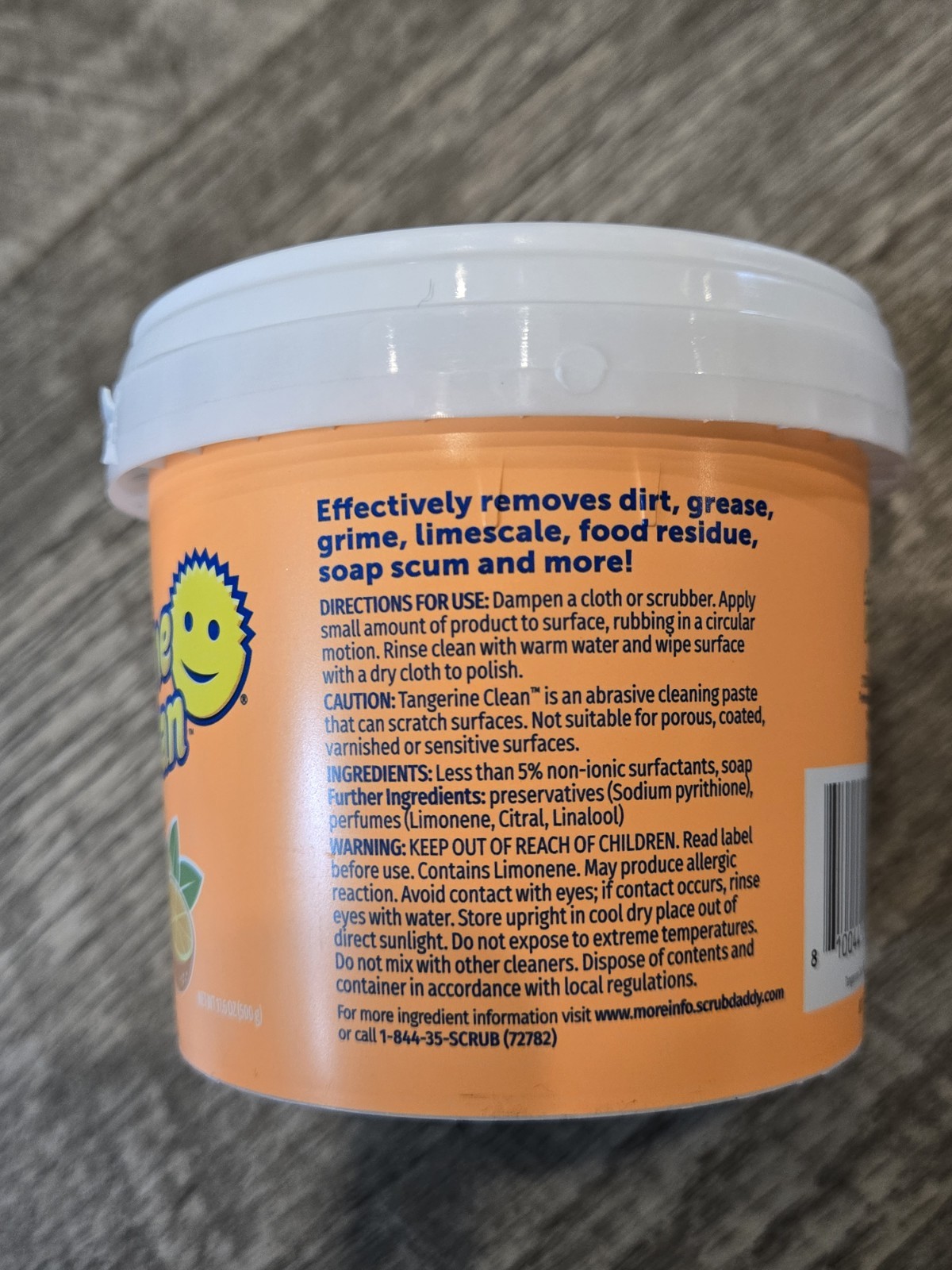Scrub Daddy Tangerine Clean Natural Cleaning Paste 17.6 oz