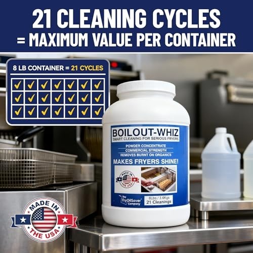 8LB Deep Fryer Cleaner Powder – Heavy-Duty Degreaser for Commercial Kitchens – O