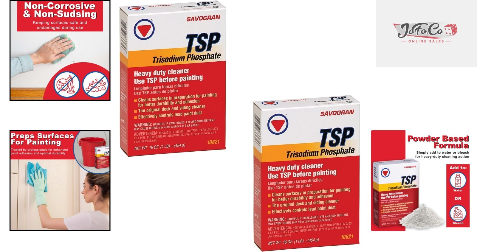 Heavy-Duty Unscented Cleaning Powder – Trisodium Phosphate 2 Pack 16 oz Each