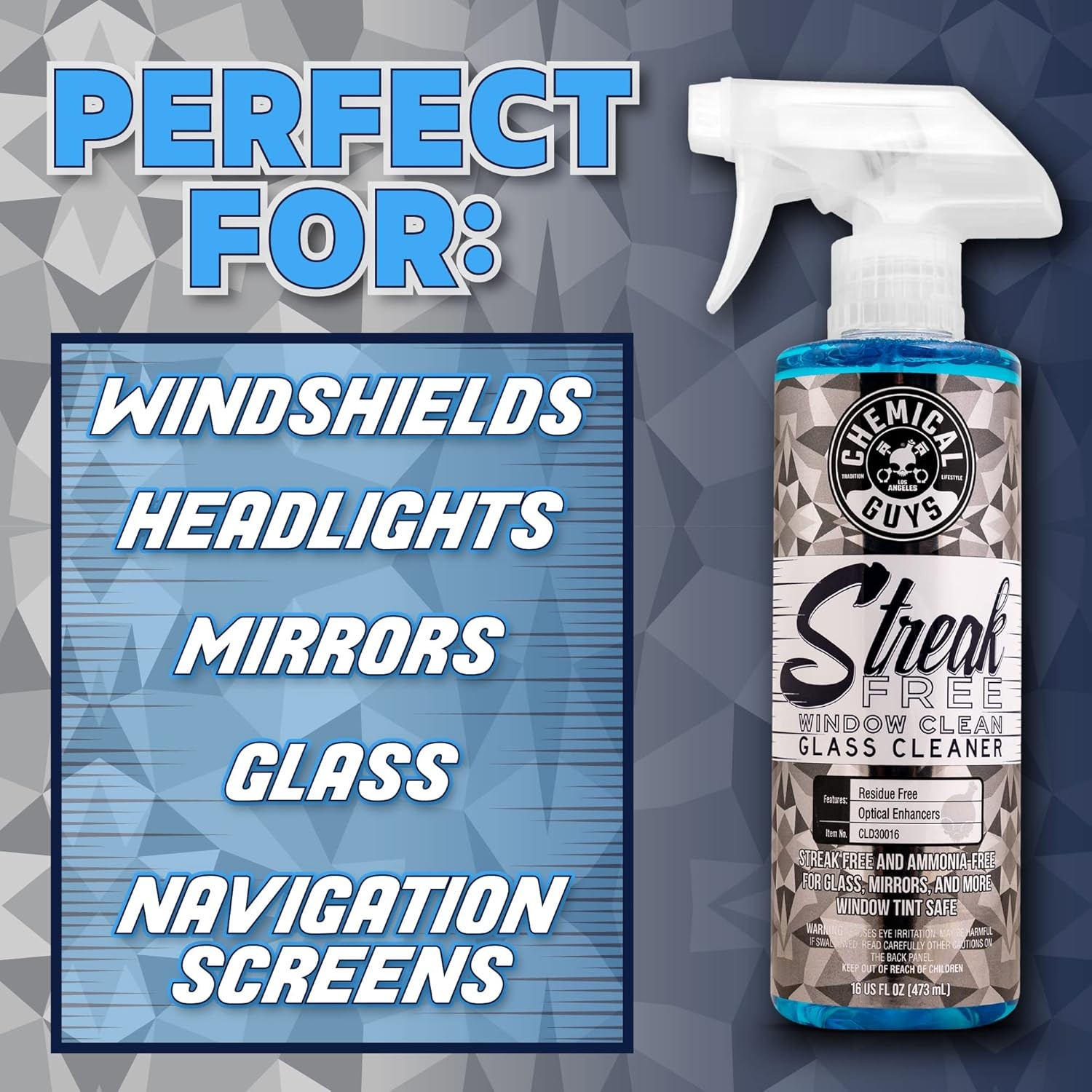 Chemical Guys Streak Free Glass & Window Cleaner 16oz