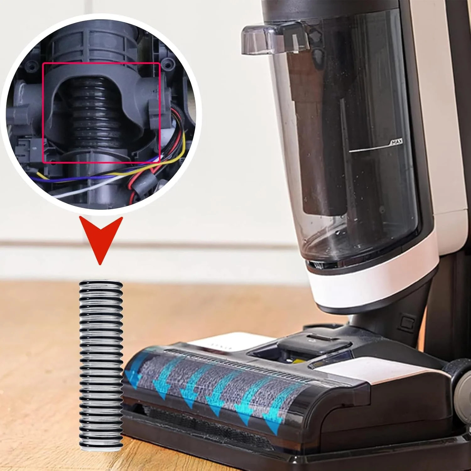 2 Pack Lower Hose Fit for Tineco Floor ONE S3 IFloor 3 Handheld Vacuum Cleaner,