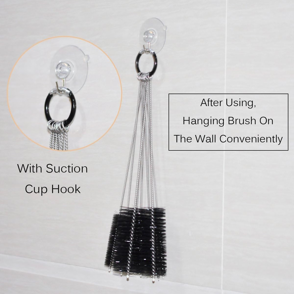 10 Pcs 8.2 Inch Tube Cleaning Brushes Nylon Cleaner Brush Long Sink Drain Pipe