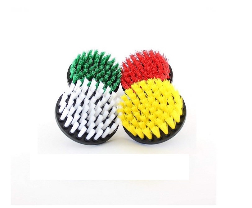 4inch 4 Piece Soft, Medium and Stiff Power Scrubbing Brush Drill Attachment