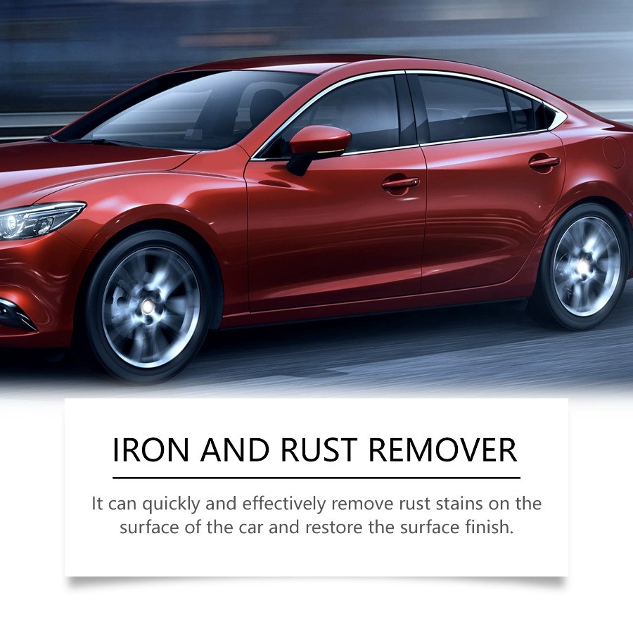2x Iron Eraser Rust Remover Spray, Car Wheel Paint Brake Dust Fast Cleaner 120ml