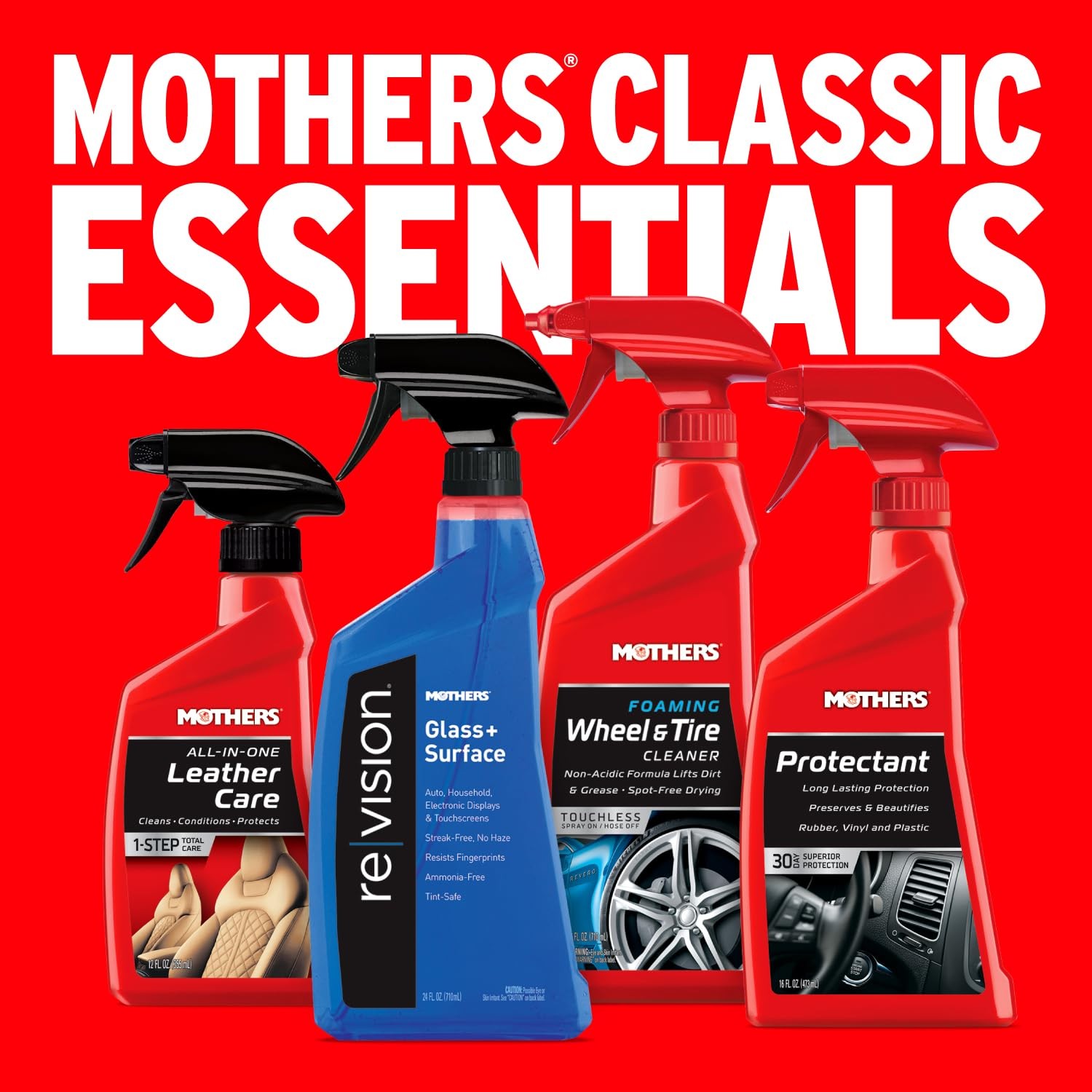 Revision Glass + Surface Cleaner, 24 oz. — Ammonia-Free, Tint-Safe, Streak-Fr…
