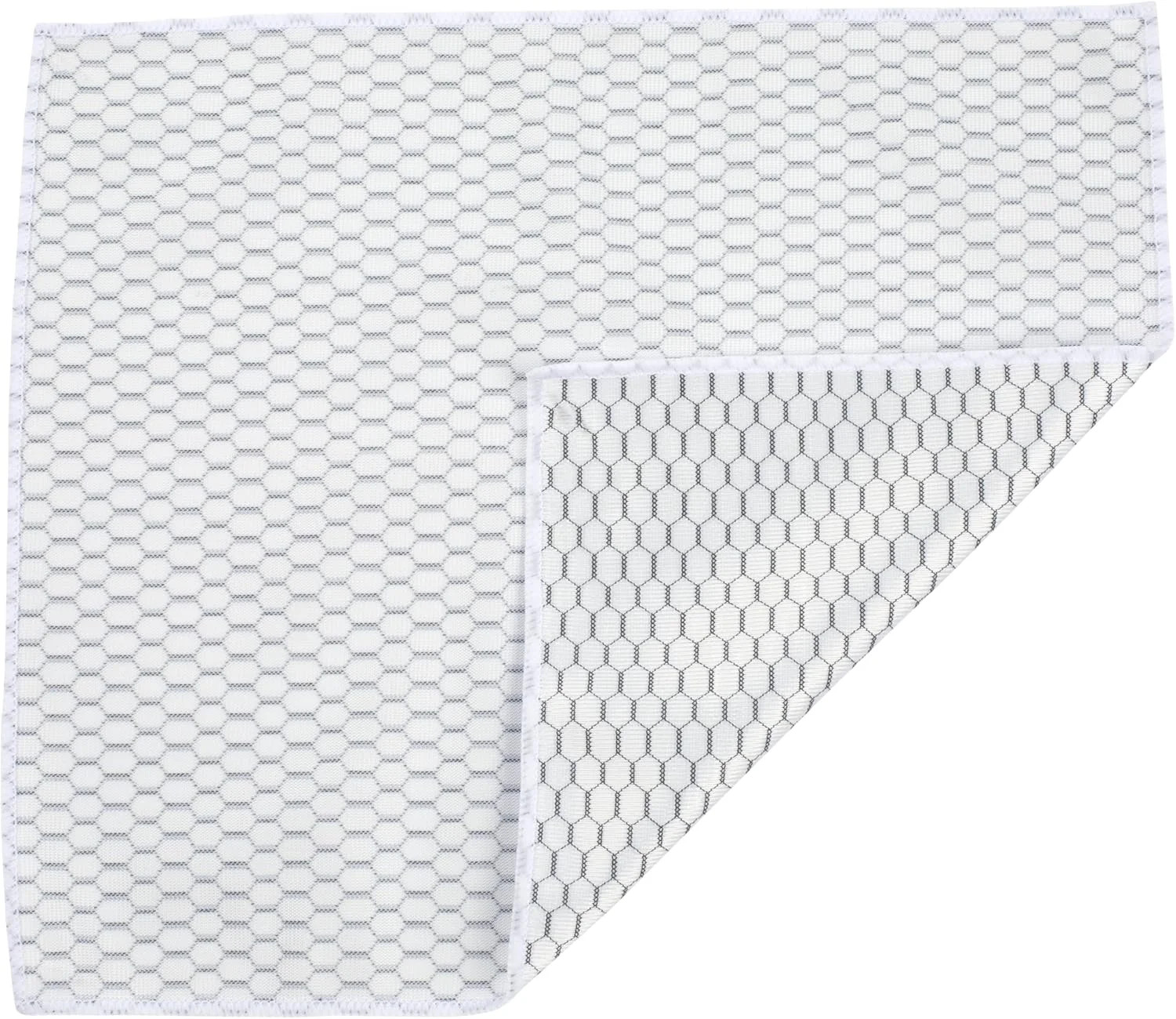 Casabella Lint-Free Microfiber Glass and Mirror Cleaning Cloths, White/Black (Se