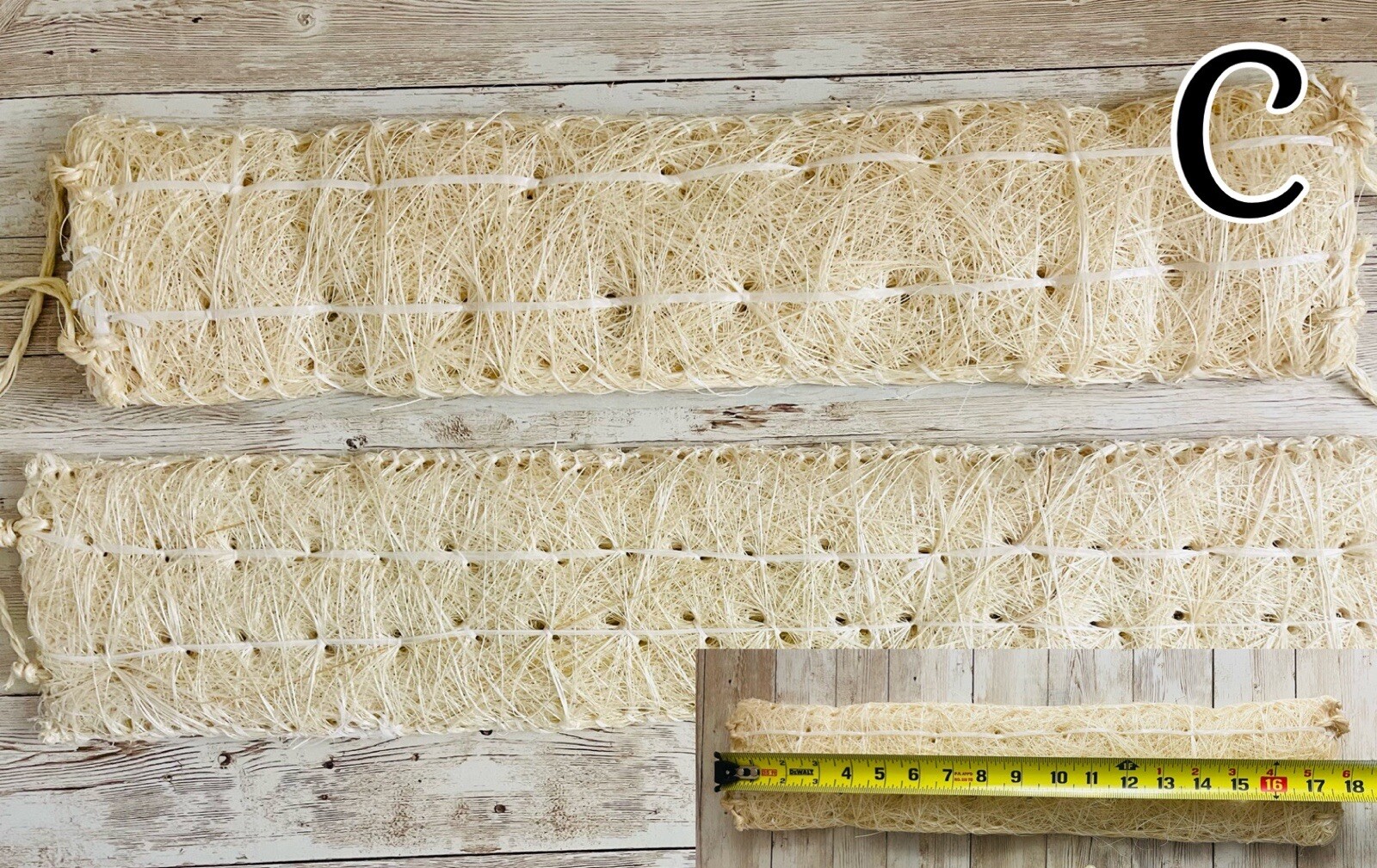 2x Estropajo De Ixtle Mexicano Ixtle Scourer Body Scrub 100% Natural Fibers