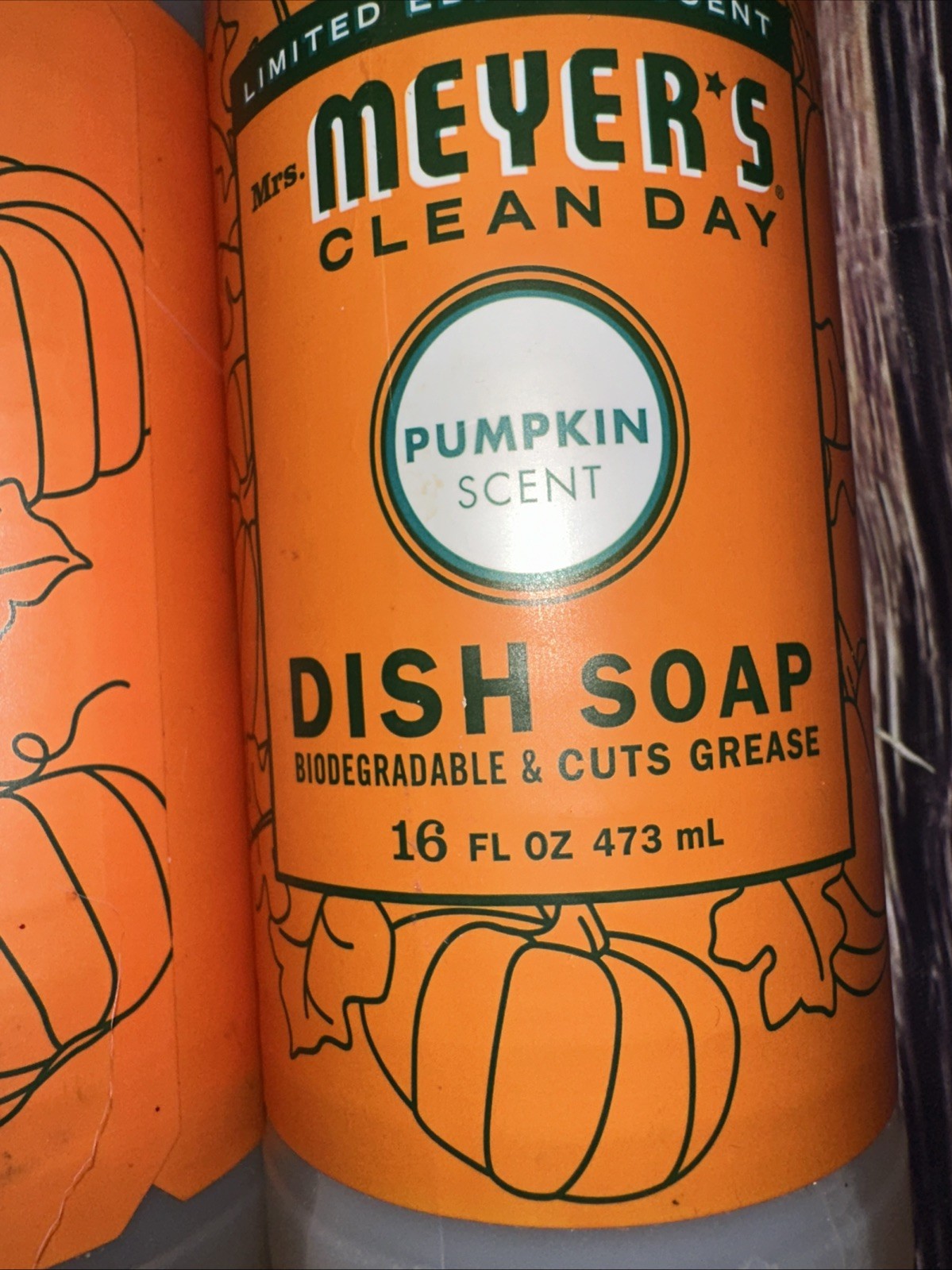 Meyers Pumpkin Spice Dish Soap 16 Oz Lot Of 2