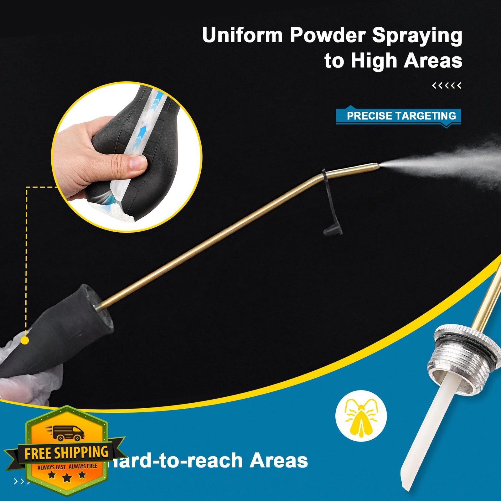 Sbestily 2PC Bulb Powder Duster Spreader