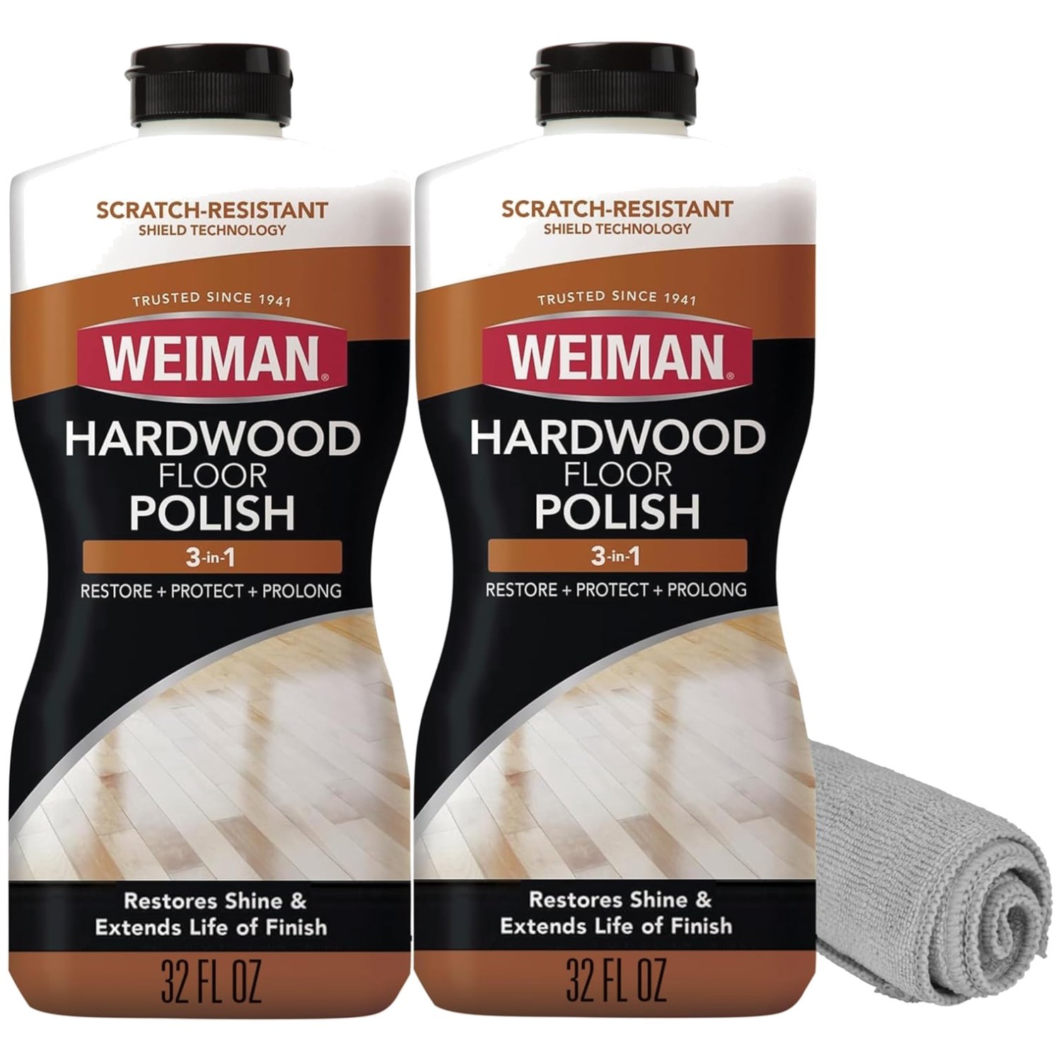 Hardwood Floor Polish & Restorer – 32 Oz 3PC Bundle