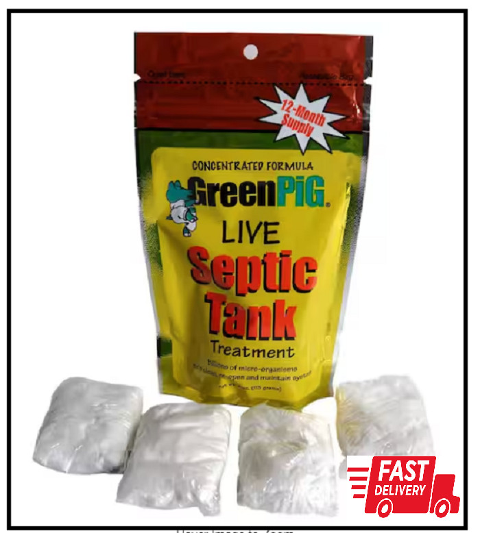 Septic Tank Treatment 1-Year Supply Tablets Capsules Regular Strength Save New