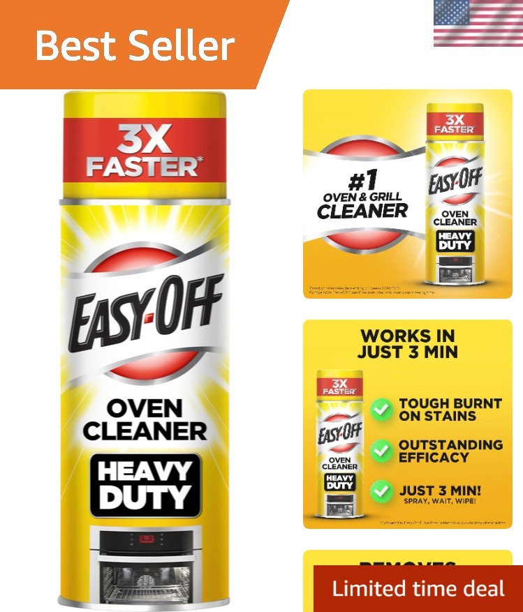 Quick-Clean Easy-Off 14.5oz Heavy-Duty Oven Cleaner for Stainless Steel & Grills