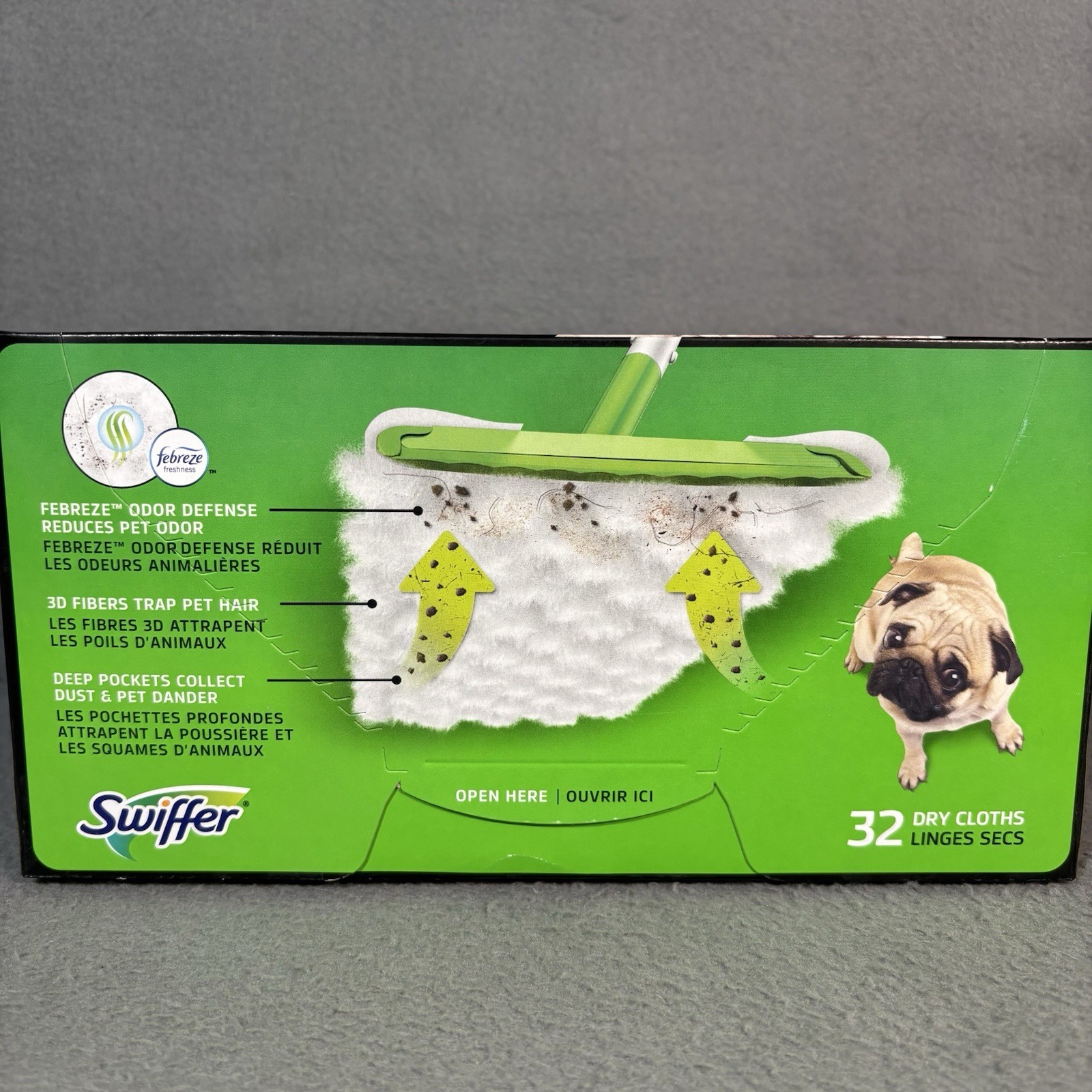 Swiffer Sweeper Pet Heavy Duty Dry Cloth Refill 32Ct Pads Febreze Aroma Cleaning