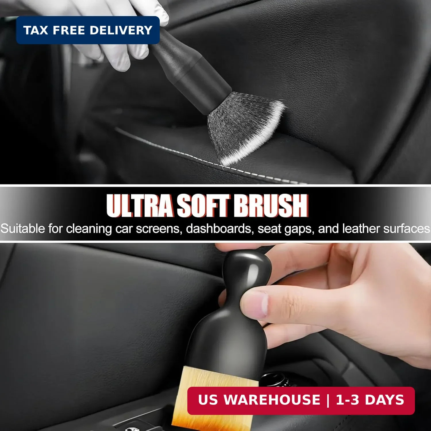 REGUICORP 13PCS Car Detailing Brush Set, Car Detailing Brush Kit, Ultra No Soft