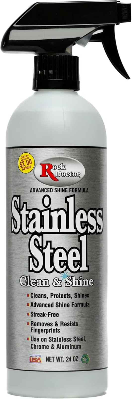 Rock Doctor Stainless Steel Cleaner and Polish, Streak-Free Cleaning Solution fo