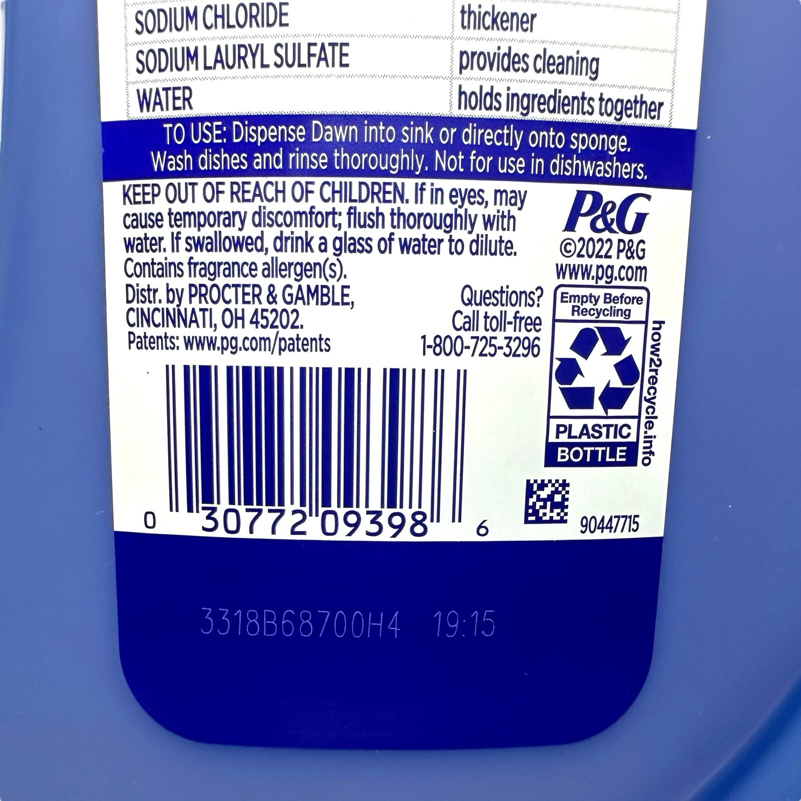 Dawn Ultra OLD SCENT Dishwashing Liquid 70 fl oz, NEW