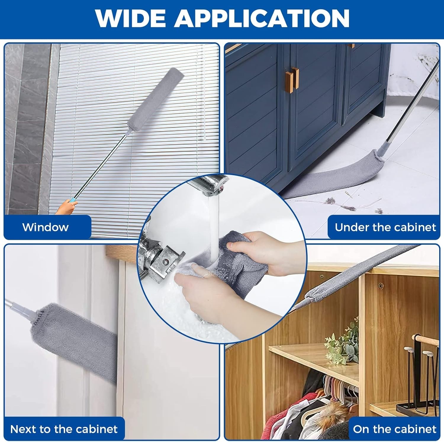 Bendable Retractable Duster Brush – Eco-Friendly 60″ Microfiber Cleaning Tool