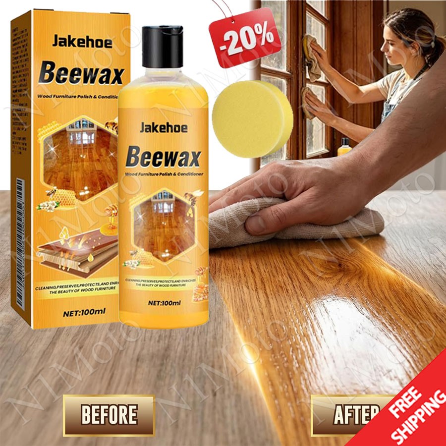 Beeswax Wood Furniture Polish Conditioner All-in-One 2026 Cleaner Restorer 100ml