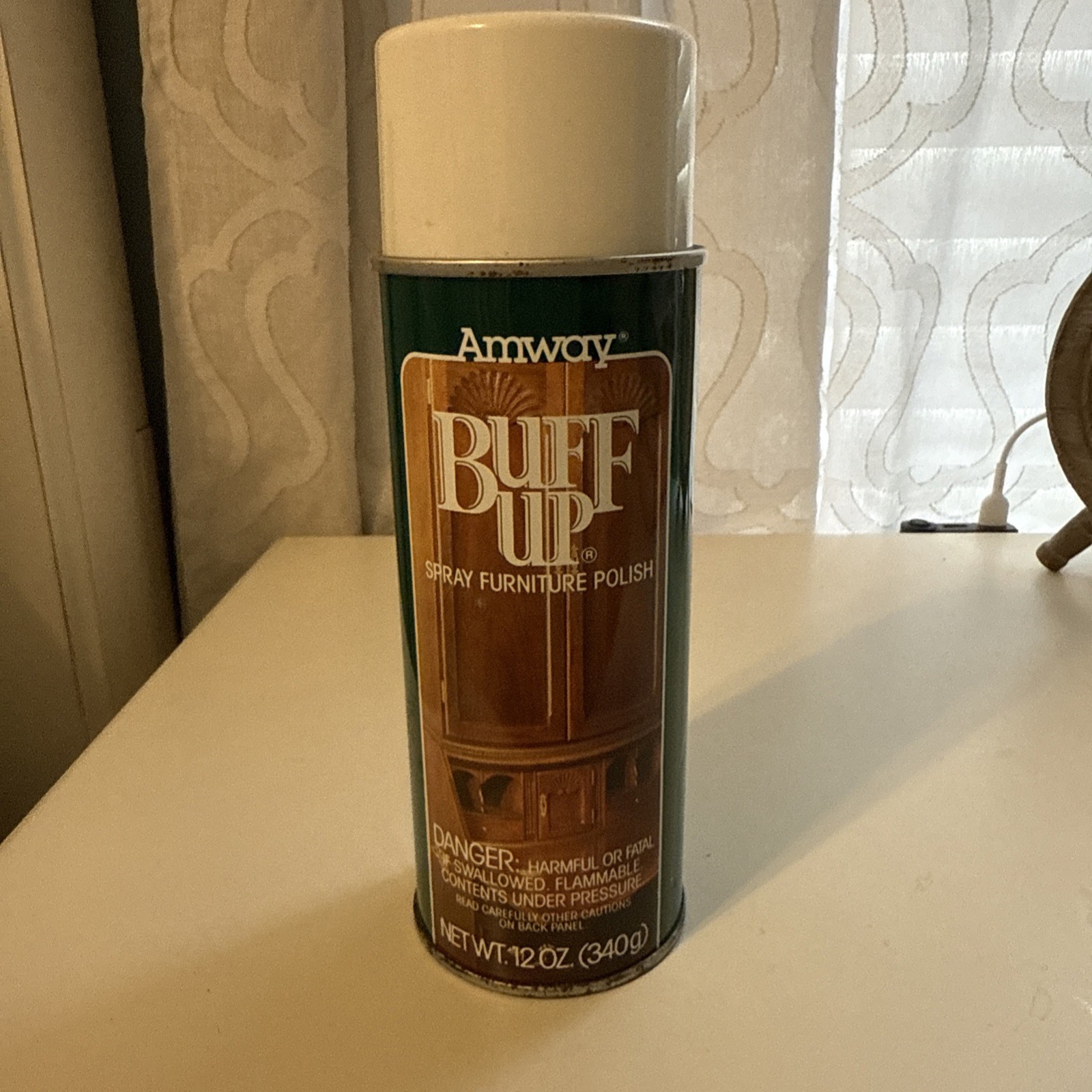 Vtg Amway Buff Up Spray Furniture Polish 12 Oz Can 1991 Movie Prop Almost Full
