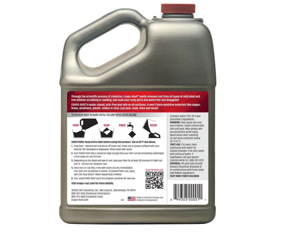 Removedor De Oxido Para Trabajo Pesado, Reutilizable, Sin Acidos, No Cor…