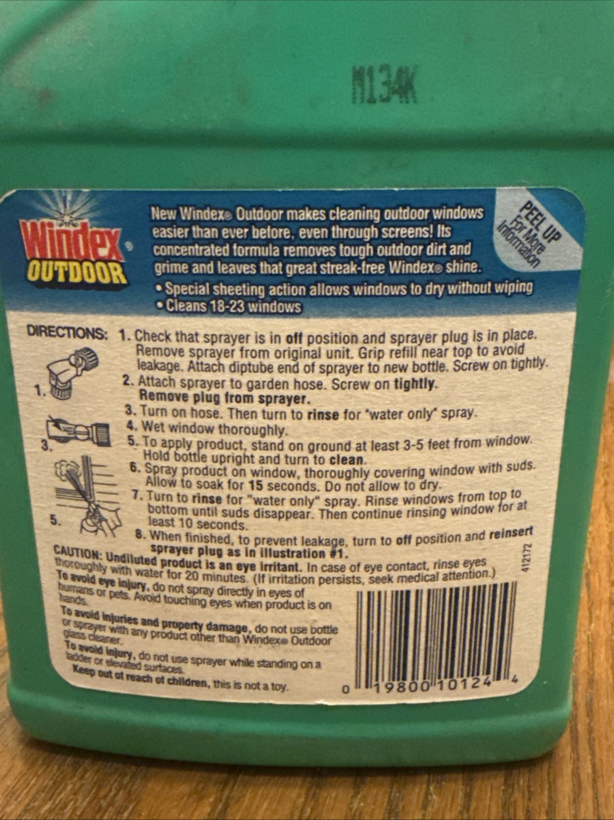 Vintage Windex Outdoor Window Glass Refill Concentrate 32 Oz Old Stock 1996