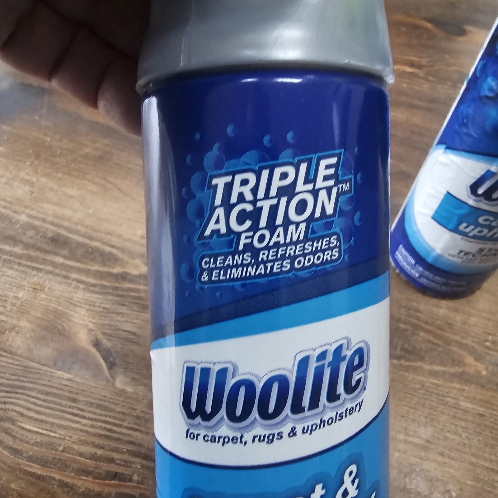 Woolite CARPET UPHOLSTERY Foam Cleaner Odor Stain Remover with Brush LOT OF TWO