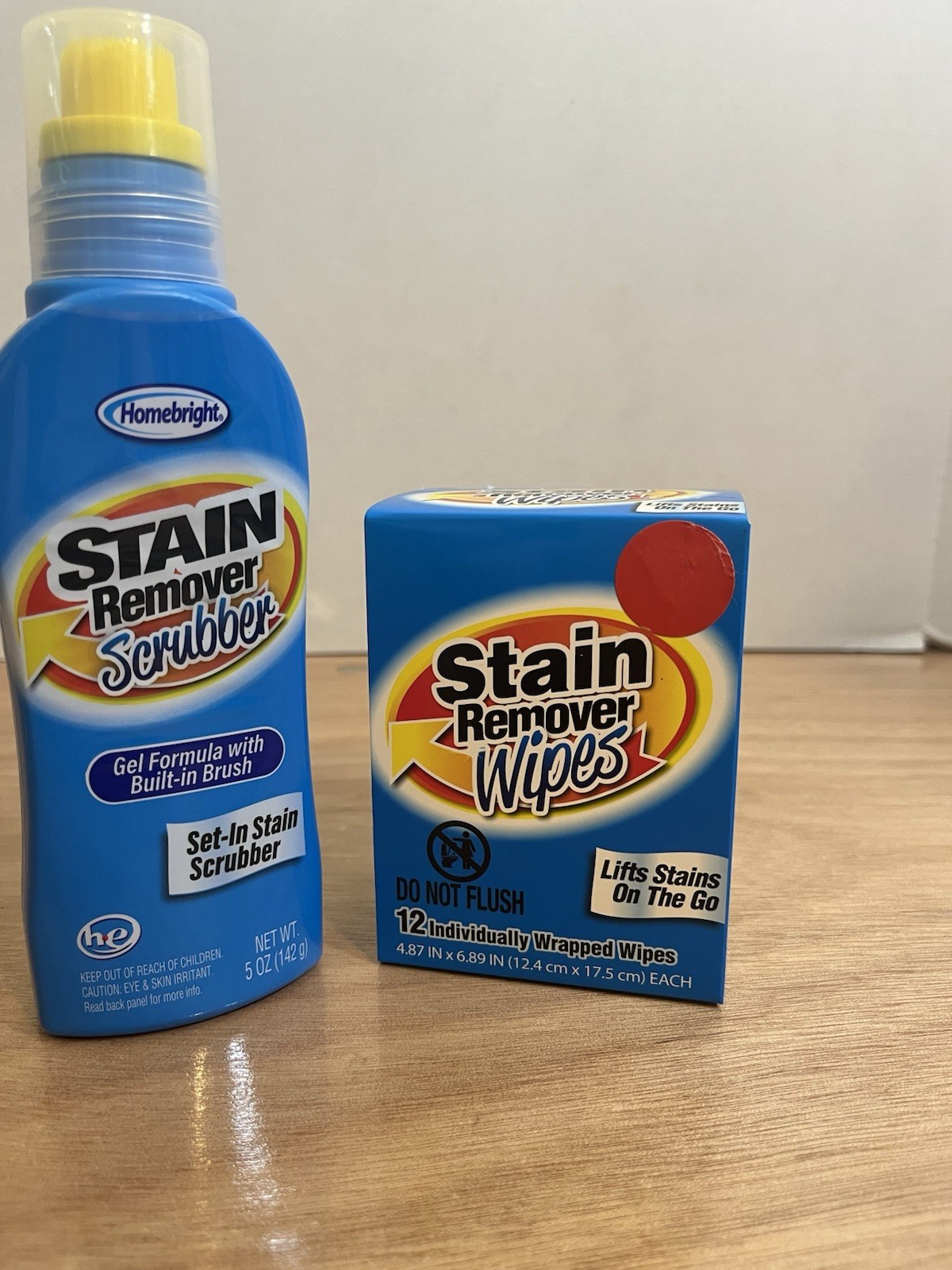 Stain Remover Cloths And Gel Scrub