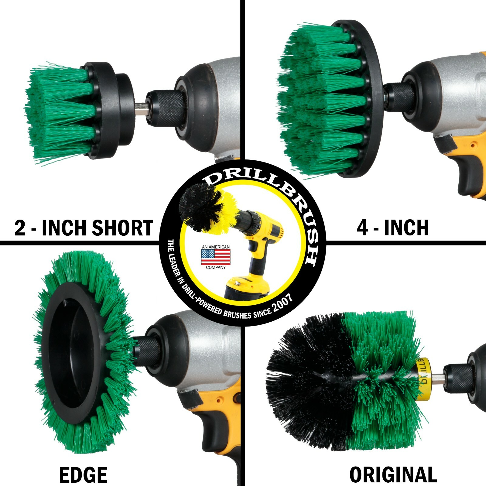 Drill Power Kitchen Scrub Brush Kit – Oven Cleaning Drillbrush Attachment