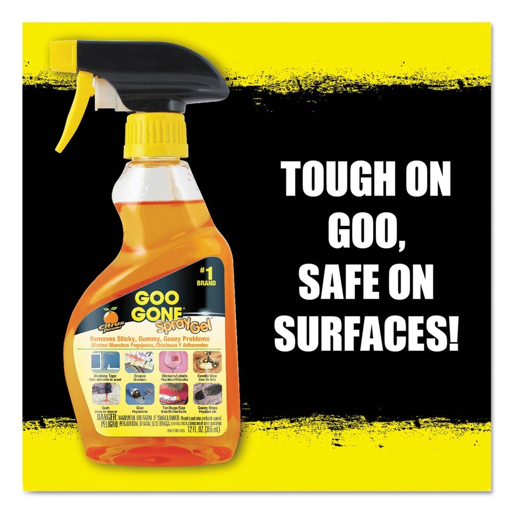 Goo Gone 2096EA 12 oz Spray Bottle Spray Gel Cleaner – Citrus Scent New