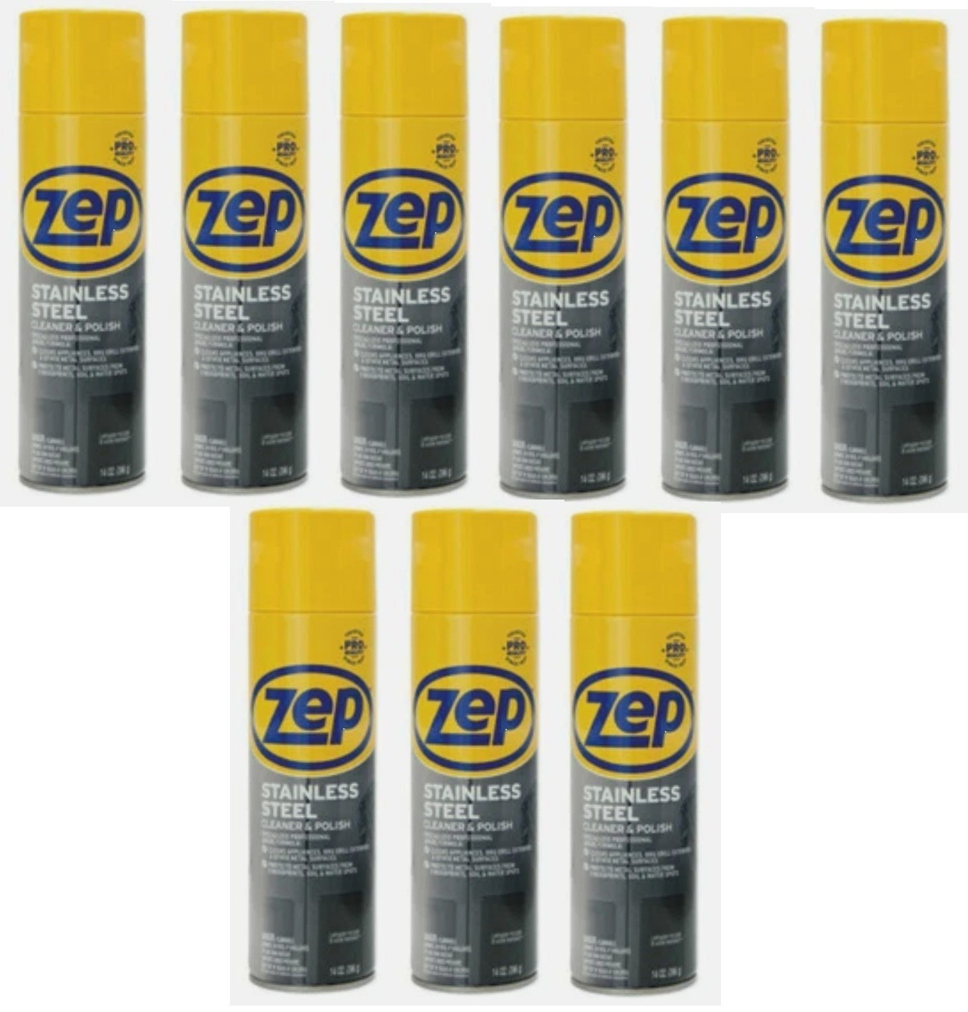 Zep Commercial Household Stainless Steel Polish Aerosol No excess residue Lot